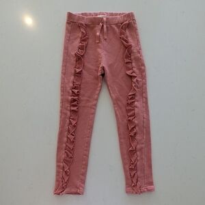Zara | Pink Ruffle Kids Leggings